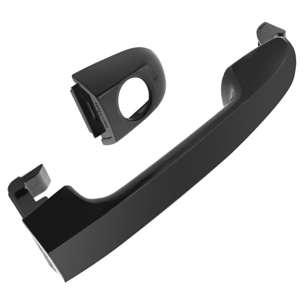 Riloer Maniglia per porta esterna sinistra, maniglia esterna in plastica nera, adatta per Hy-undai i20 2007-2014