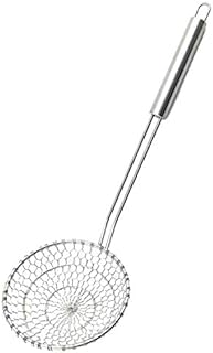 Best Utensils Asian Kitchen Stainless Steel Spider Strainer Professional Wire Skimmer with Spiral Mesh (DIA. 13CM)