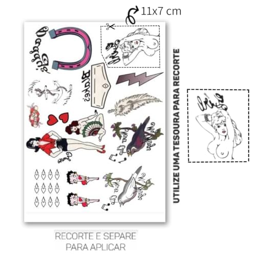 Tatuagem Temporária Amy | Fantasia Cosplay