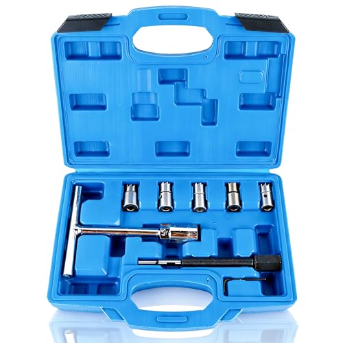 Image of Merautop SJ 7Pcs Diesel Injector Seat Cutter Tool Set, Professional Injector Cleaning Tool Diesel Fuel Injector Knife Kit for Most Diesel Engines