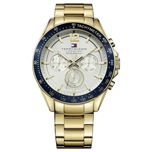 Tommy Hilfiger Reloj Analógico de Cuarzo multifunción para hombre con Correa en Acero Inoxidable dorado - 1791121