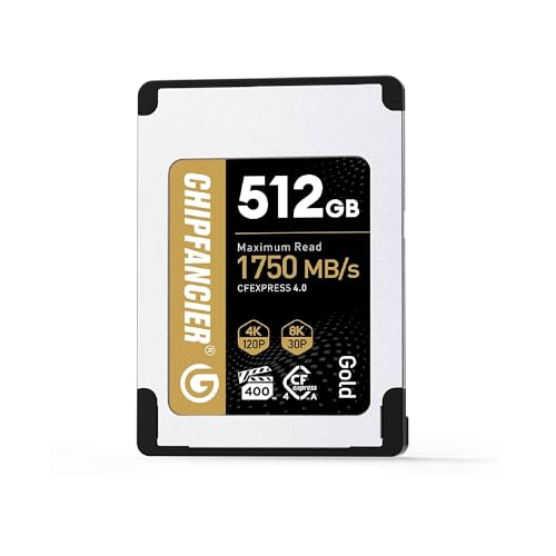 Image of 512GB CFexpress 4.0 Type A Card Up to 1750MB /s Read Speed & 1750MB /s Write Speed Type A Memory Card for RAW 4K /8K Video Recording Compatible with Sony Alpha Sony FX Cameras Gold