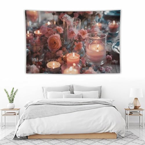 Tapisserie murale fleurs vintage pour masquer un mur vide sans peindre