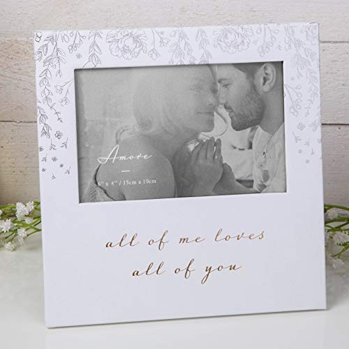 Widdop & Co Amore - Marco de fotos (15,2 x 10,1 cm), diseño con texto en inglés Loves All Of You