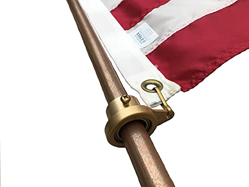 Stanwood Wind Sculpture Non Tangle Flagpole Swivel/Rotating Ring, Anodized Aluminum Spinner with Stainless Steel Bearing - 1", Pack of 2 - Proudly Made in the USA