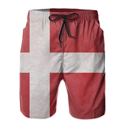 Traje de baño para Hombre con Bandera de Dinamarca, Pantalones Cortos con...