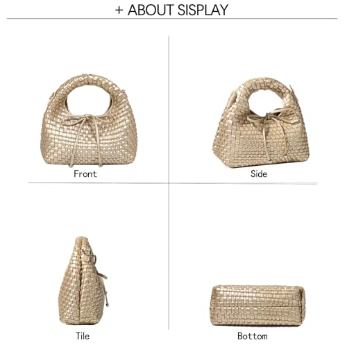 Image of JINMANXUE Fashion Mini Handbag For Women, Woven Tote Bucket Composite Bag Knitting Chain Bags, Crossbody Shoulder Purses