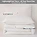 BOHOPOPM White Comforter Twin/XL Size Single Bed - Lightweight Super Soft Cozy Modern Polycotton Bedding Blanket Quilt Set for Kid Teen Boy Children All Season - 1 Solid Comforter and 1 Pillowcase