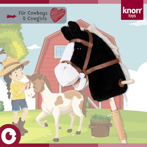 Knorrtoys 40102 - Steckenpferd Blacky, Schwarz, 45 cm