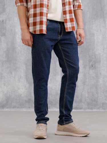 Image of WROGN Men's Cotton Stretch Jeans | Slim Tapered Fit