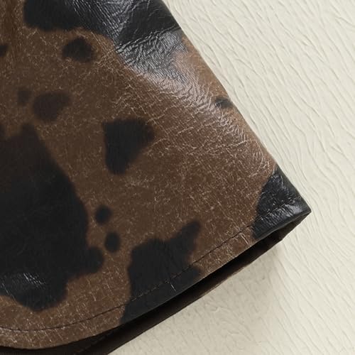 SAYOO Kids Western Vest Jacket Cow Print Open Front Cardigan Warm Sleeveless Waistcoat for Toddler Winter4