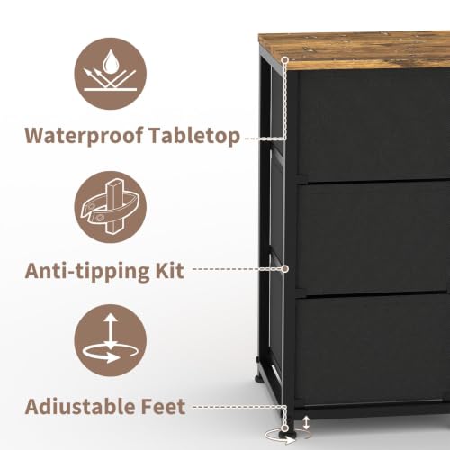 Garvee 11 Drawer Dresser for with Power Outlets and LED Lights, 63 Inch TV Stand for 65, 70 Inch TV, Entertainment Center with Storage, Wide Chest of Drawers with Open Shelves for Living Room, Bedroom by Garvee - Used condition - Image 8