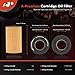 A-Premium 10K Miles Protection Oil Filter Compatible with Hyundai Sonata 2006-2010, Santa Fe/Azera 2007-2009, Veracruz 2007-2012, Entourage 2007-2010 & Kia Sorento 2007-2009, Sedona 2006-2009, Amanti