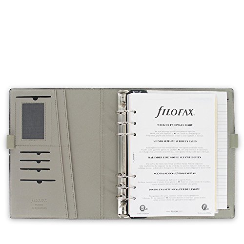 Filofax Domino Persoonlijke organizer, rubberen bandsluiting, navulbaar, A5, zwart - Image 3