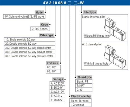 Vanne pneumatique 4V230-08 à inversion rapide et stable - 3