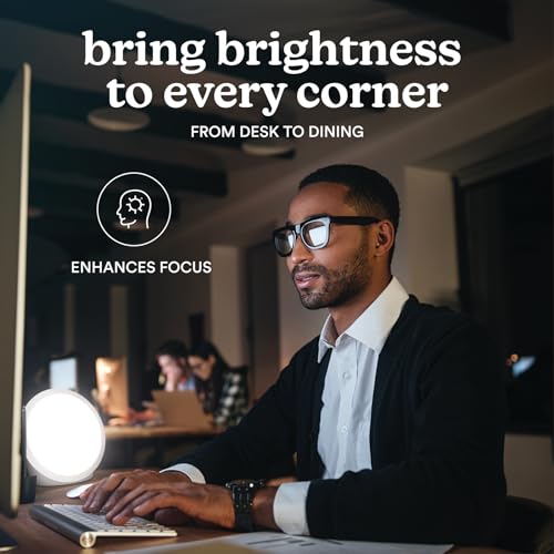 image for Homedics Light Therapy Lamp,10,000 Lux, UV-Free, Full Spectrum LEDs fo