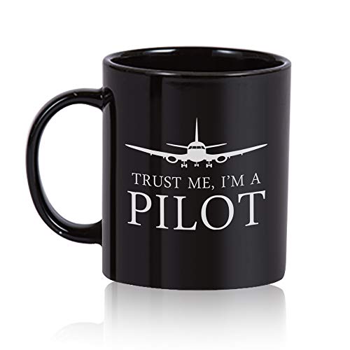 Pilot Coffee Mug. Pilot gift 11 oz. black
