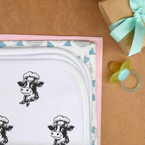 Azeeda 'Cow Chef' Baby Burp/Wash Cloth (BC00028801)3