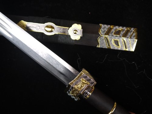 Good Lucky Sword,Handmade Art,Damascus Steel Blade,Heat Tempered #TOP8