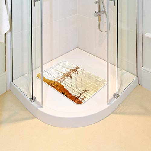 Tapis de bain pour bébé sécurisé 37,3 x 68,3 cm anti-peur de l'eau