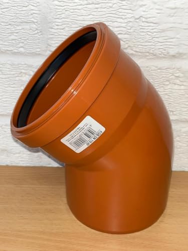 Image of Single Socket 45° Bend 110mm Underground Terracotta