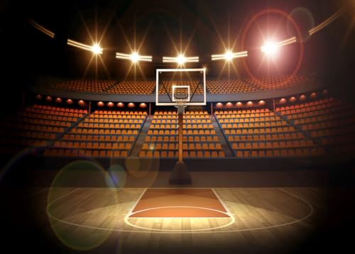 Fmarui Basketball Backdrop Basketball Arena Photography Background Sports Theme Party Decoration Photoshoot Kids Boys Photo Booth Props 5x3ft