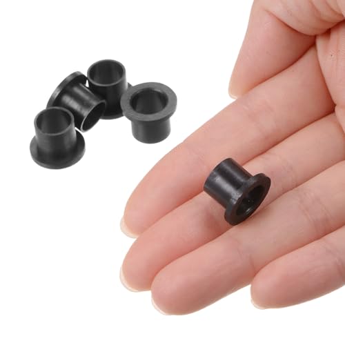 Kozelo 10 Stück Nylon-Flanschbuchsen [8,5 mm Bohrung x 10 mm Außendurchmesser x 10 mm Länge] Nylon-Kunststoffbuchsen für Welle, schwarz