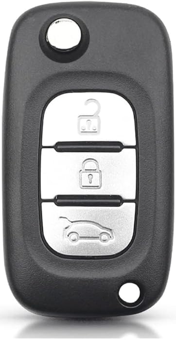 Coque De Clé Télécommande Pour Renault Clio 3, Kangoo 2, Etc. - Avec Pile Et Boutons