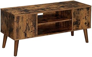 VASAGLE Retro TV Stand, TV Console, Mid-Century Modern Entertainment Center for Flat Screen TV, Cable Box, Gaming Consoles, in Living Room, Entertainment Room, Office LTV08BX