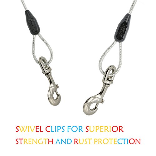 Petest 30ft Reflective Tie-Out Cable for Heavy Dogs Up to 125 Pounds - Image 5