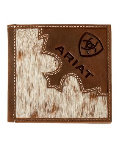 ARIAT Large Bifold Brindle Calf Hair Wallet, Brown