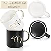 Yesland 12 oz Mr and Mrs Mug, Ceramic Coffee Mug for the Couple, Ideal Gift for Engagement, Anniversary, His and Hers, Bride and Groom, Valentines and Christmas Gifts - Set of 2 (Black & White)