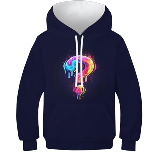 Pull à manches longues pour garçons et filles pull léger à capuche style graffiti