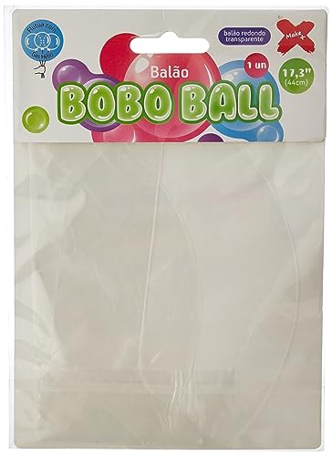 Balão, Make +, Bubble, Transparente, Bobo Ball, 44 cm, Uniade