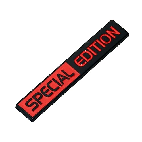 Image of 2Pc Special Edition Emblem 3D Fender Badge Car Truck Sticker Decal Fit for Universal Car Truck SUV (Red Black)