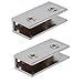 Aexit 8-10mm Thickness Fall Protection Adjustable Glass Shelf Rectangle Clip Clamps Bracket Safety Clips 2 Pcs