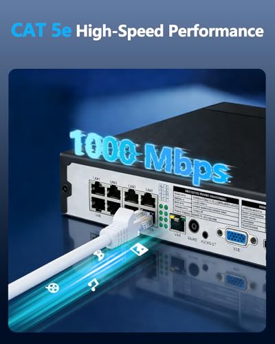 Cable Ethernet Cat 5e exterior e interior OOSSXX de red de 100 pies 2