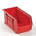 Plastic Storage Bin - Small Parts 5-1/2 x 10-7/8 x 5, Red - Lot of 12