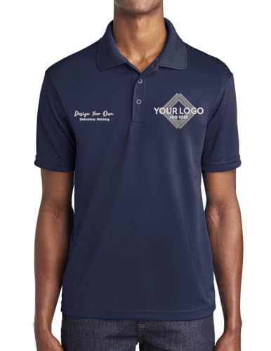 INK STITCH Men St640 Custom Embroidery Personalized Logo Texs Mesh Cool Fit Polo Shirts