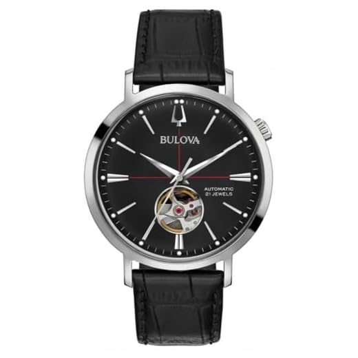 Bulova Reloj Analógico para Hombre de Automático con Correa en Cuero 96A201