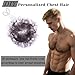 INFTOYCO Fake Chest Hair Body Hairs Adding Hair Volume Enhancement of Manliness Handmade Full Lace Fake Realistic Chest hair (Round-Brownish Black)