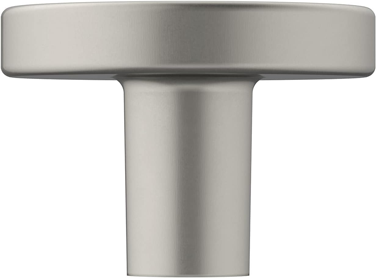 Amerock | Cabinet Knob | Satin Nickel | 1-3/8 inch (35 mm) Diameter | Versa | 1 Pack | Drawer Knob | Cabinet Hardware