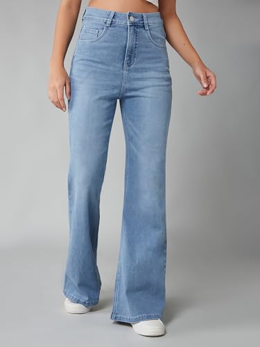 Image of Dolce Crudo Boot Cut High Rise Cropped Jeans for Women