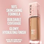 Maybelline Lifter Plump & Glow Foundation, Liquid Foundation with 2% Niacinamide + Hyaluronic Acid, Plumping and Brightening Face Makeup, 112, 1 Count - Image 5