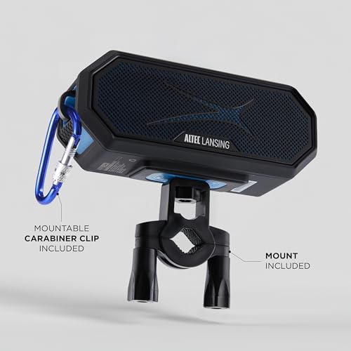Image of Altec Lansing Magnetic Bluetooth Speaker HYDRAJOLT 2.0, Waterproof IP67, 12W Output Power, 16H Battery, Multicolor LED, 100ft Wireless Range, Voice Assistant, USB-C Quick Charge