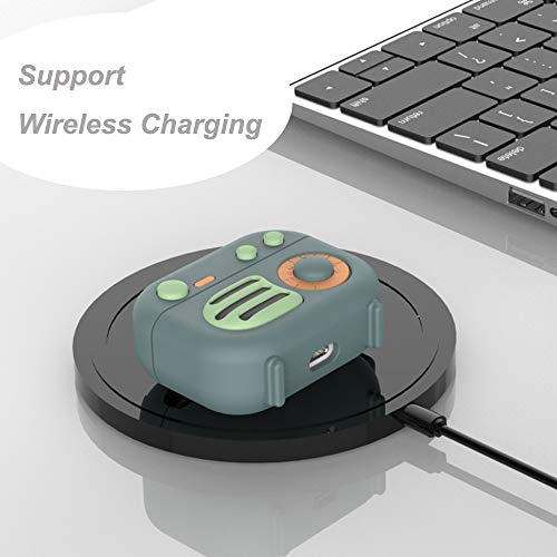 Compatible With Retro Radio Airpods Pro Case, Protective Silicone Retro Radio Skin For Airpod Pro Case Gramophone, Funny Kawaii Cute Fashion Cartoon 3D Cover For Airpods Pro With Ring (Pink) #TOP3