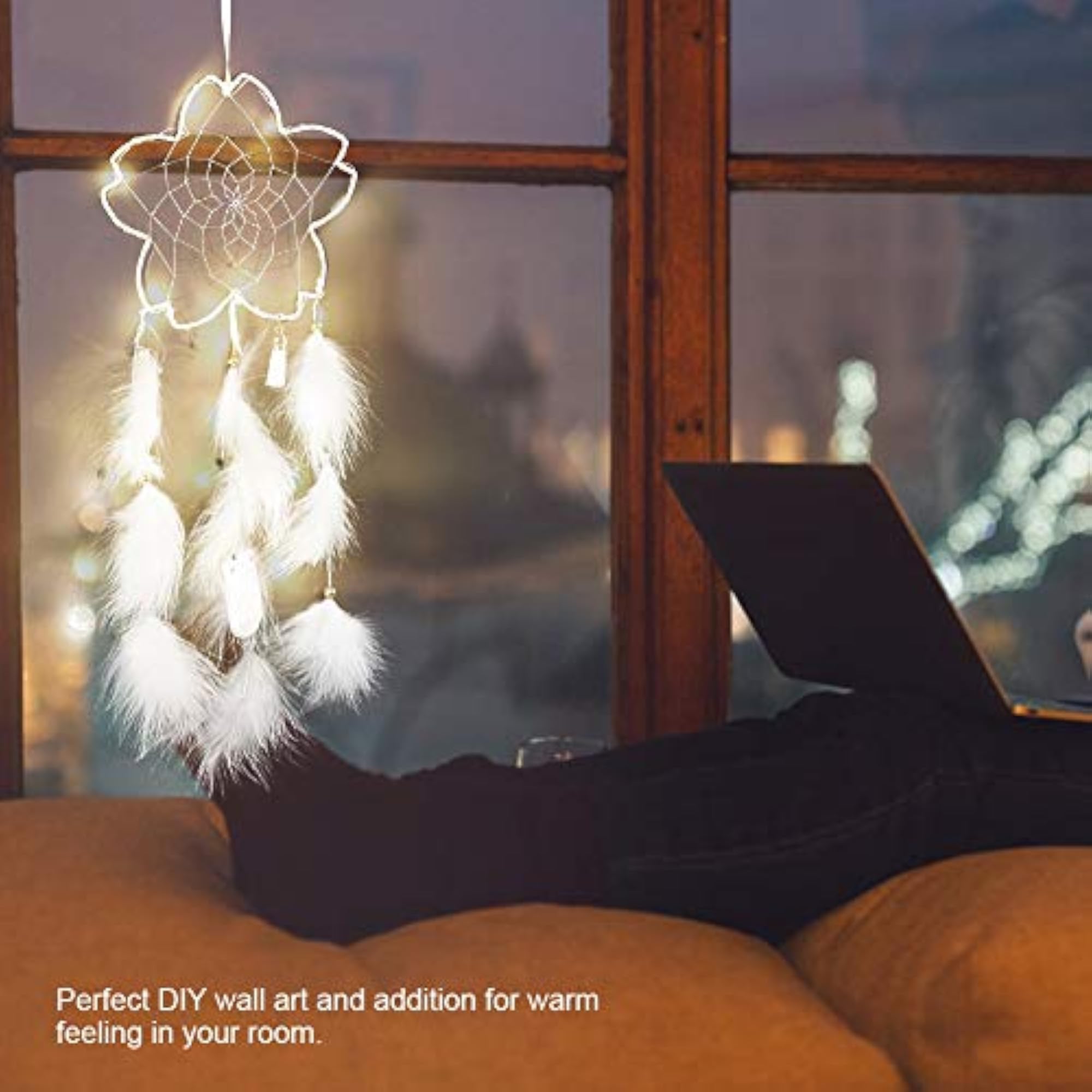 Led Dream Catcher Wall Hanging Ornament Decoration