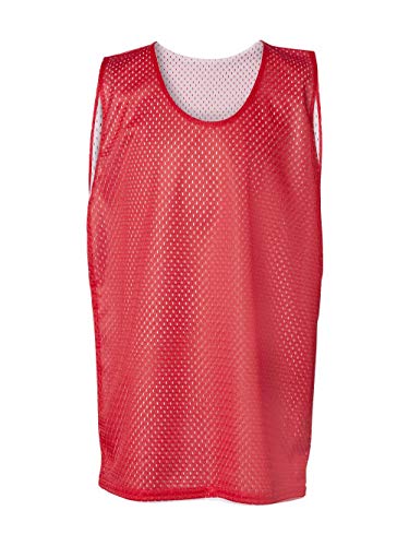 Badger Sport Red/White Youth Medium Reversible Mesh Tank Top Jersey Uniform2