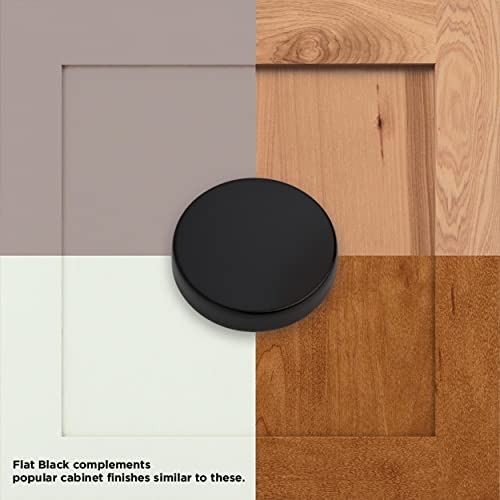 Franklin Brass P40847K-Fb-C Simple Chamfered Square Kitchen Or Furniture Cabinet Hardware Drawer Handle Knob, 1-1/8-Inch (29Mm), Flat Black, 10 Count (Pack Of 1) #TOP2