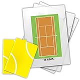 プロモショップ A6作戦ノート2冊とA4クリアファイル3枚のセット 日本製 (テニス柄)